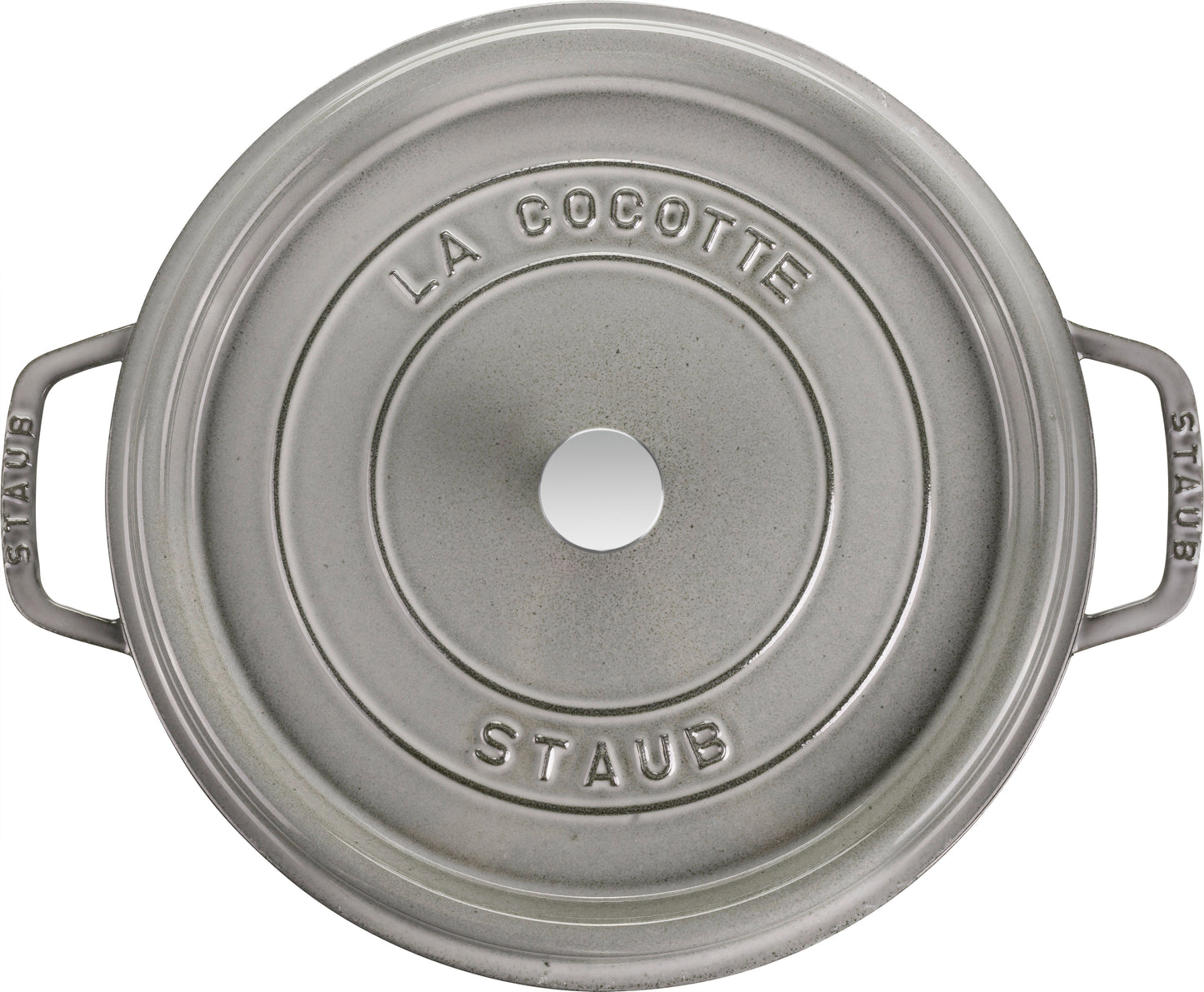 Staub Cocotte, 30 cm in Graphit-Grau – professionelles Kochen mit Gusseisen.