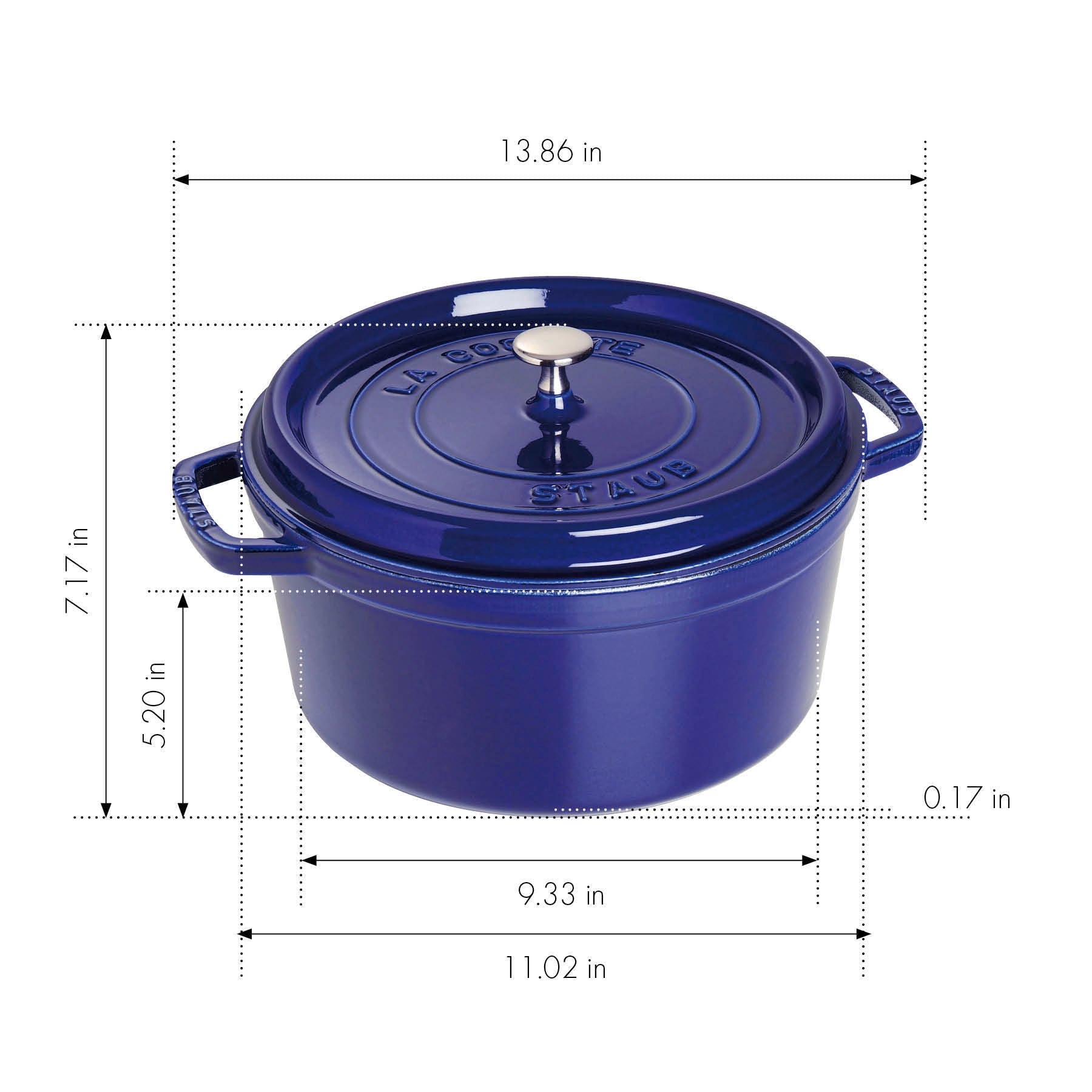 Staub Cocotte 28 cm Gusseisen für Eintöpfe und Aufläufe