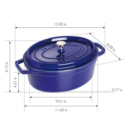 Staub Cocotte 29 cm Dunkelblau für professionelle Kochanwendungen