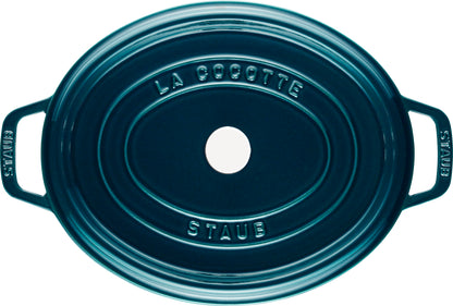Staub Cocotte 31 cm aus Gusseisen, ideal für die Zubereitung von Gerichten in der Gastronomie