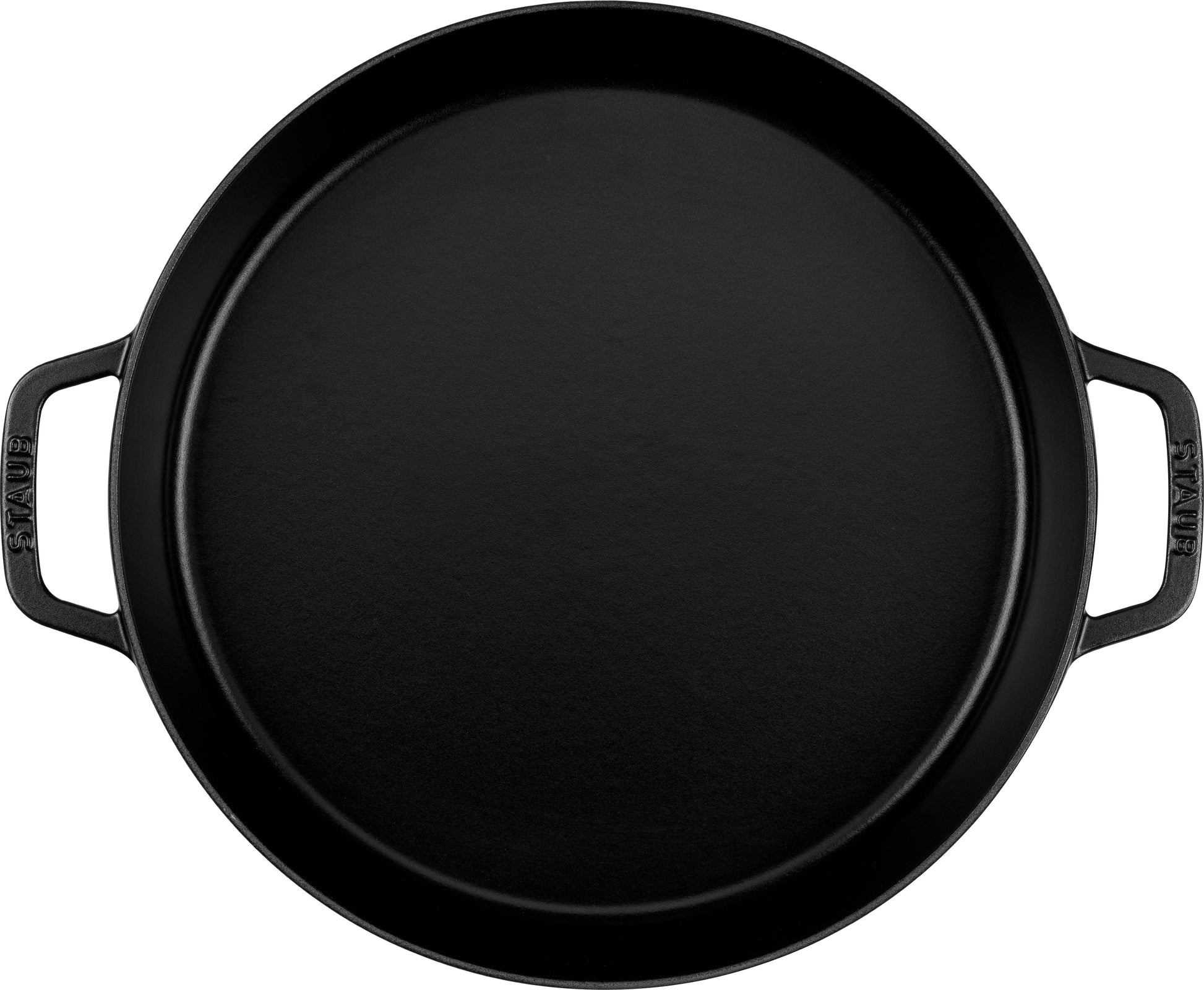 Staub Paella-Pfanne 34 cm aus Gusseisen, ideal für die Zubereitung von Paella.