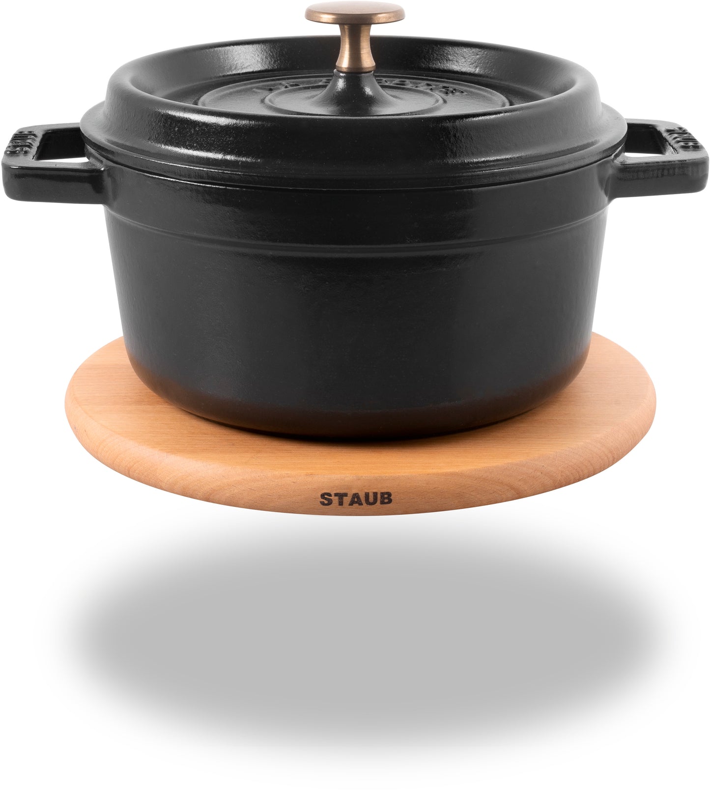 Staub magnetischer Untersetzer, 16 cm aus Buche, für sichere Ablage heißer Töpfe.