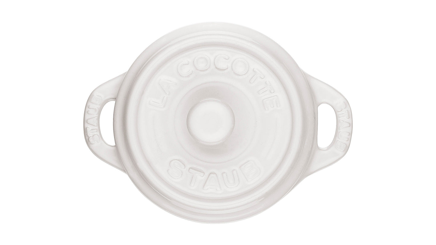 Staub Mini Cocotte, 10 cm - Reinweiß - ideal für kleine Portionen