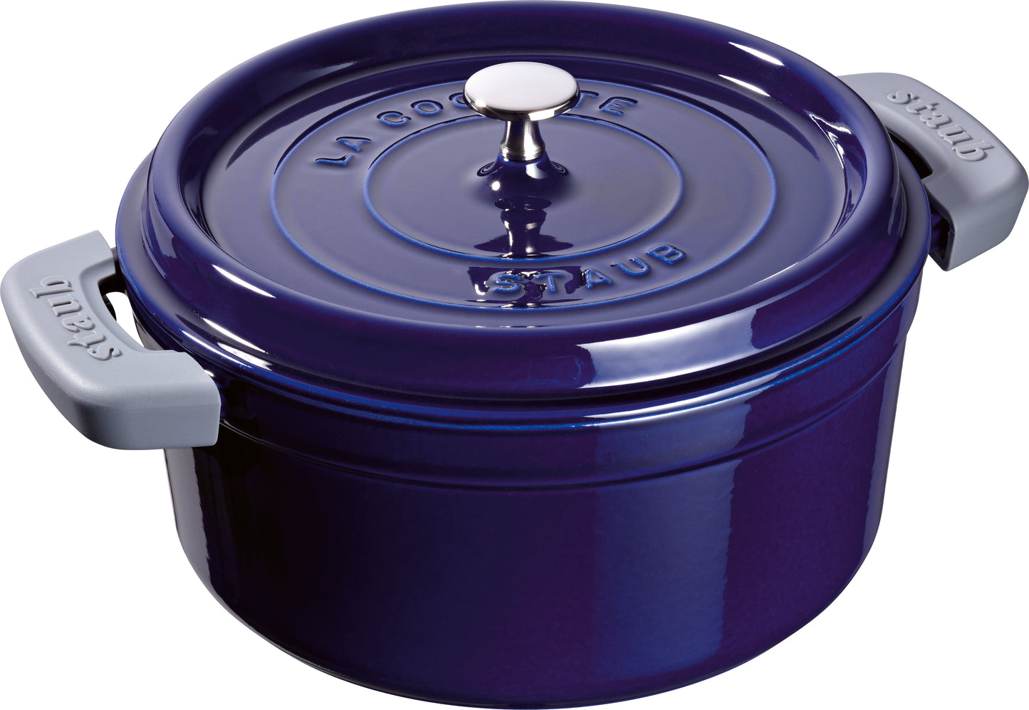 Staub Silikongriff in Grau für Cocottes und Pfannen