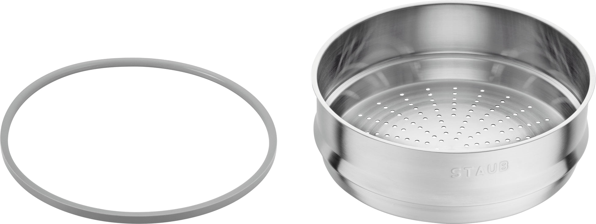 Staub Dämpfeinsatz aus Edelstahl, 26 cm, für gesundes Kochen und Dämpfen.