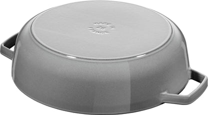 Staub Bräter mit Chistera Drop-Structure, 24 cm aus Gusseisen für gleichmäßiges Garen.