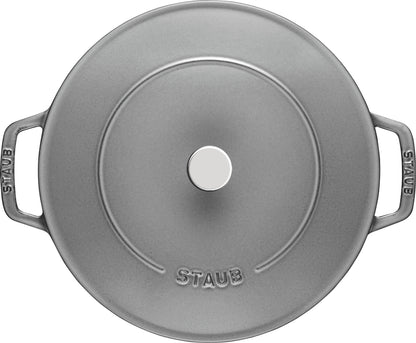 Staub Bräter mit Chistera Drop-Structure, 24 cm aus Gusseisen für gleichmäßiges Garen.