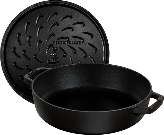 Staub Bräter aus Gusseisen, geeignet für Schmorgerichte und Induktionsherde