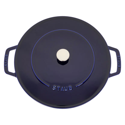 Staub Bräter mit Chistera Drop-Structure, 28 cm, ideal für das Kochen von Schmorgerichten.