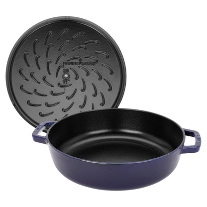Staub Bräter mit Chistera Drop-Structure, 28 cm, ideal für das Kochen von Schmorgerichten.