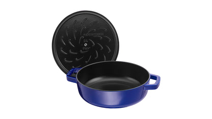 Staub Bräter mit Chistera Drop-Structure, 24 cm aus Gusseisen für die Gastronomie