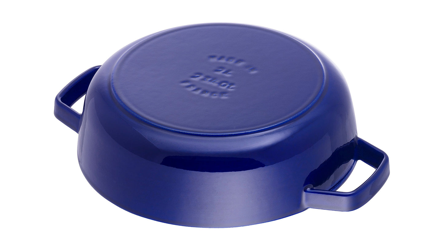 Staub Bräter mit Chistera Drop-Structure, 24 cm aus Gusseisen für die Gastronomie