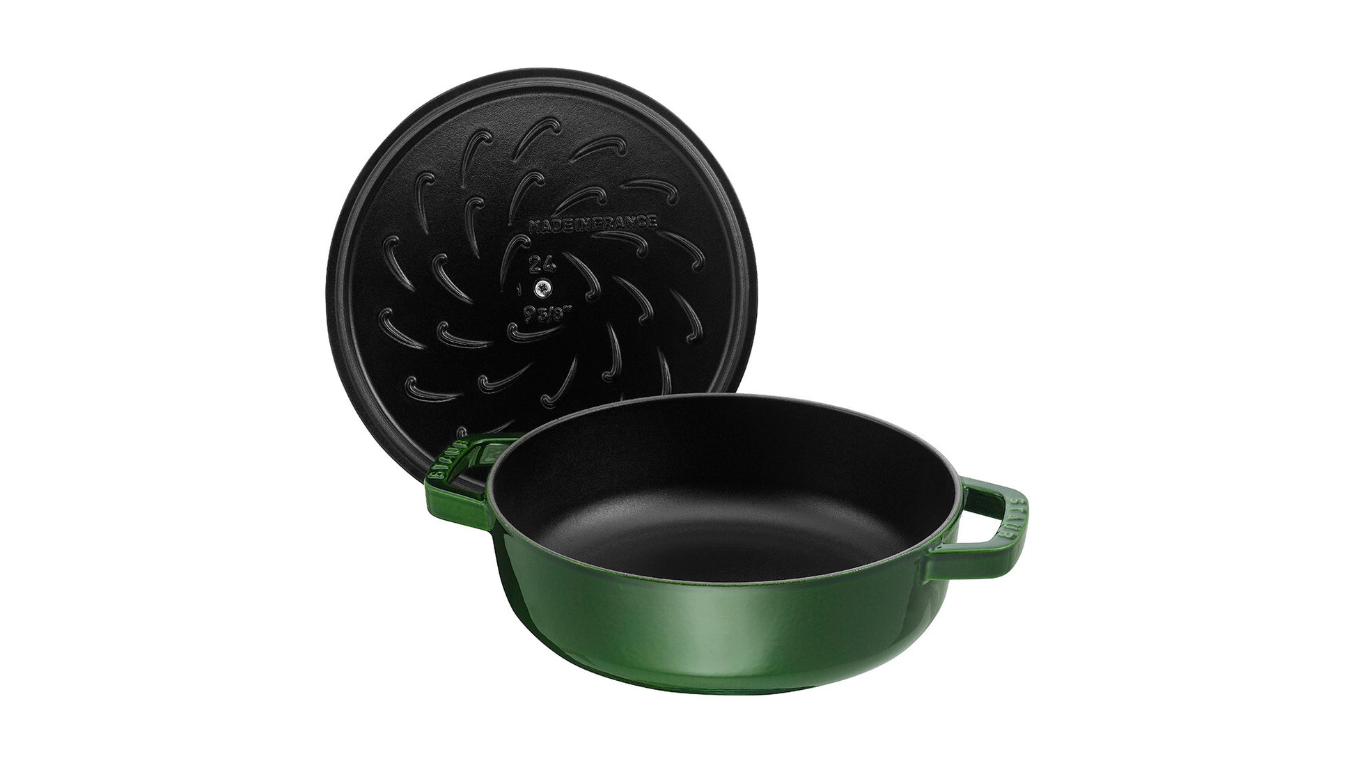 Staub Bräter mit Chistera Drop-Structure, 28 cm, für gleichmäßiges Garen und einfache Reinigung.