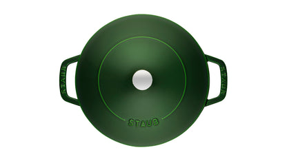 Staub Bräter mit Chistera Drop-Structure, 28 cm, für gleichmäßiges Garen und einfache Reinigung.