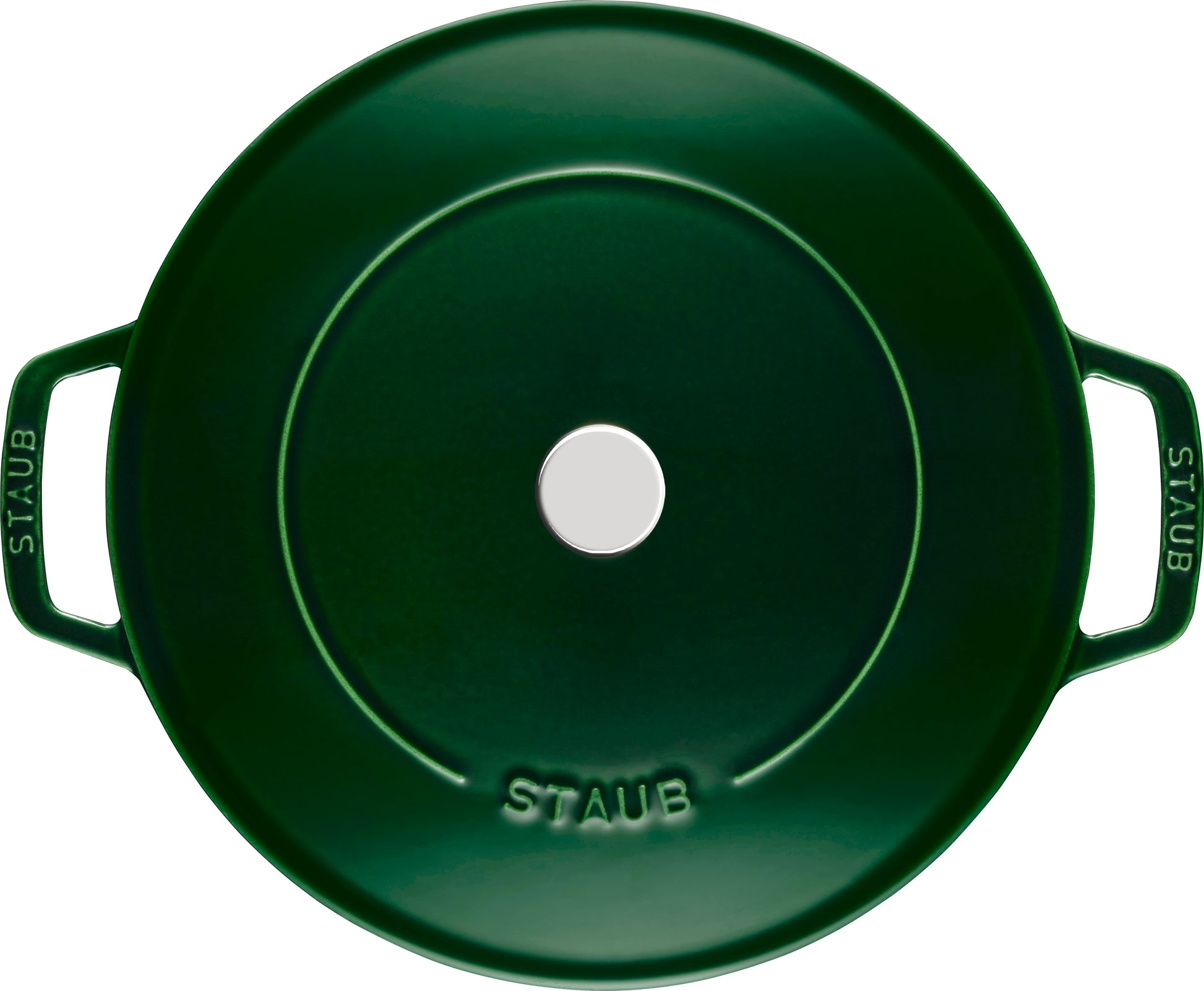 Staub Bräter aus Gusseisen mit Chistera Drop-Structure für Schmorgerichte.