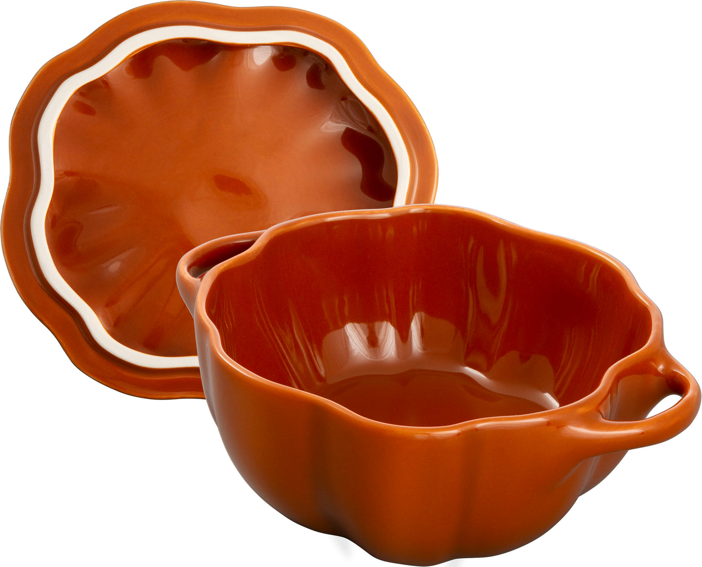 Staub Cocotte aus Keramik, ideal für das Zubereiten und Servieren von Speisen.