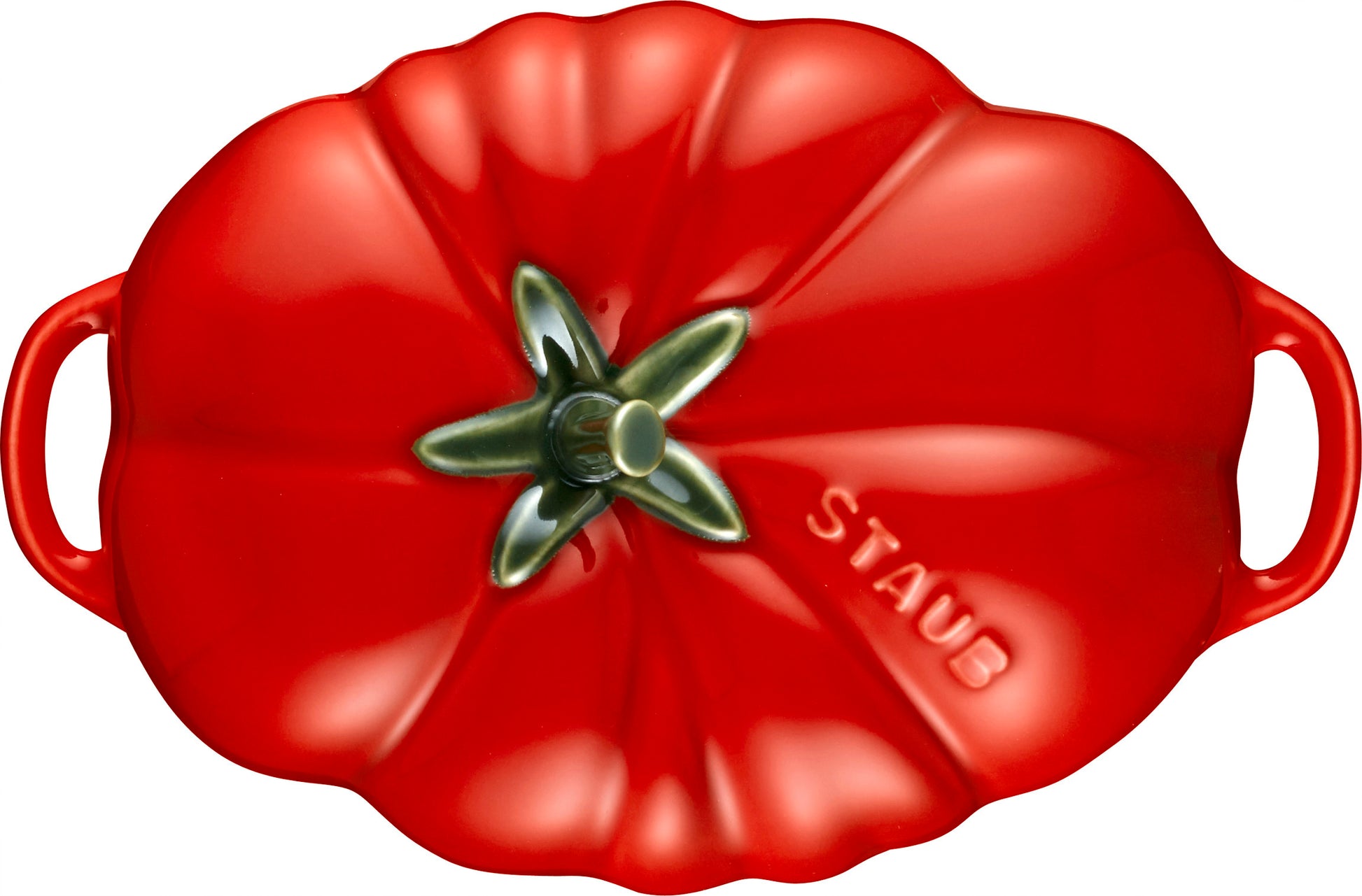 Staub Cocotte 16 cm in Kirsch-Rot, ideal für das Kochen und Servieren von Speisen.