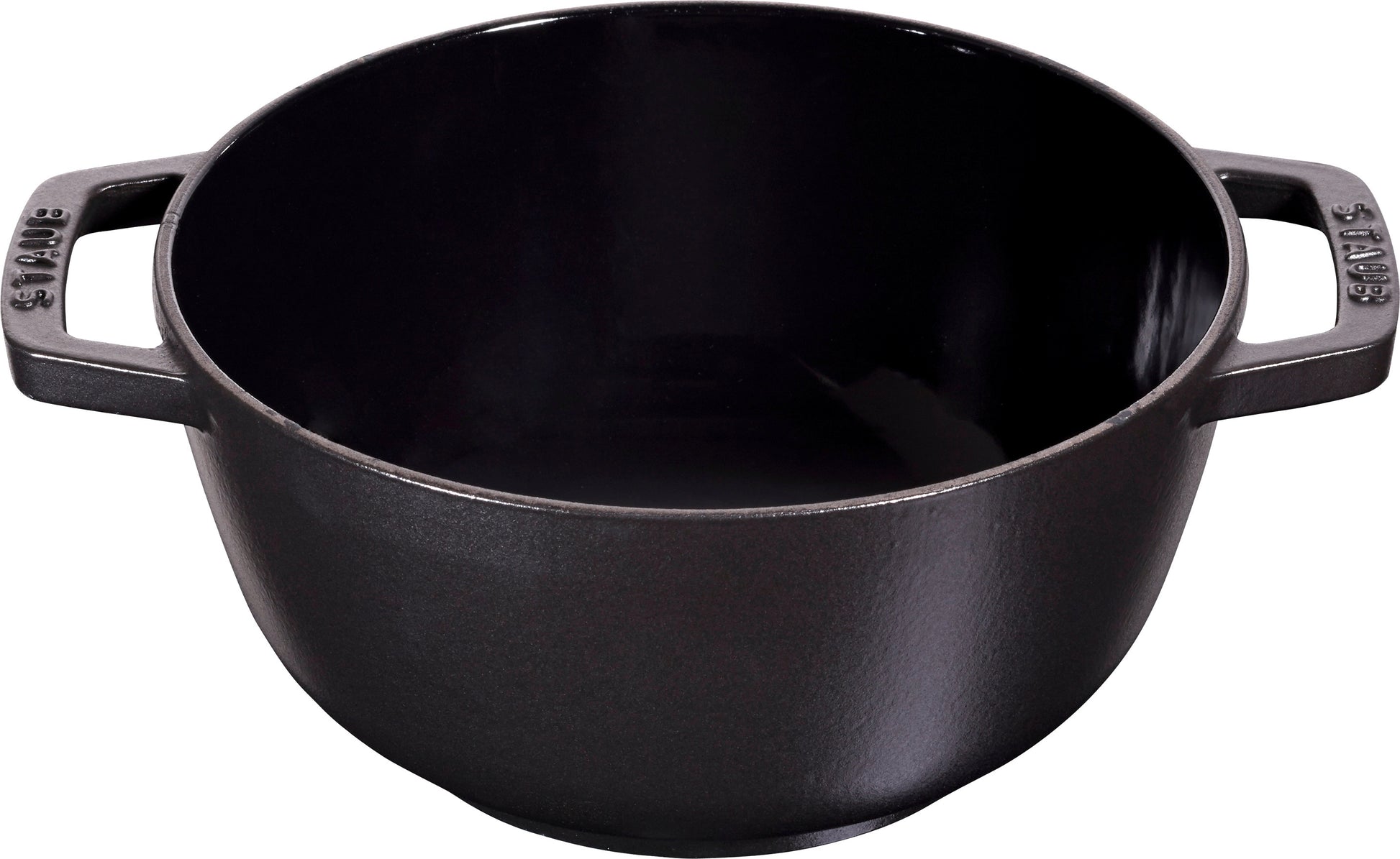 Staub Fondue Set, 18 cm rund aus Gusseisen für gesellige Anlässe.
