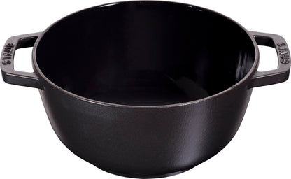 Staub Fondue Set, 20 cm aus Gusseisen für vielseitige Fondue-Variationen