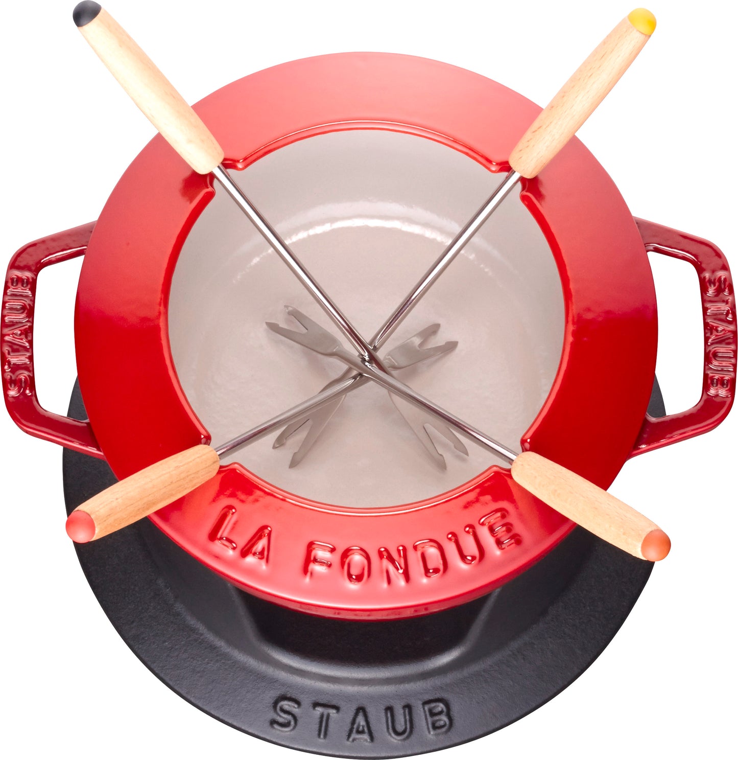 Staub Fondue Set aus Gusseisen für gemeinschaftliches Kochen