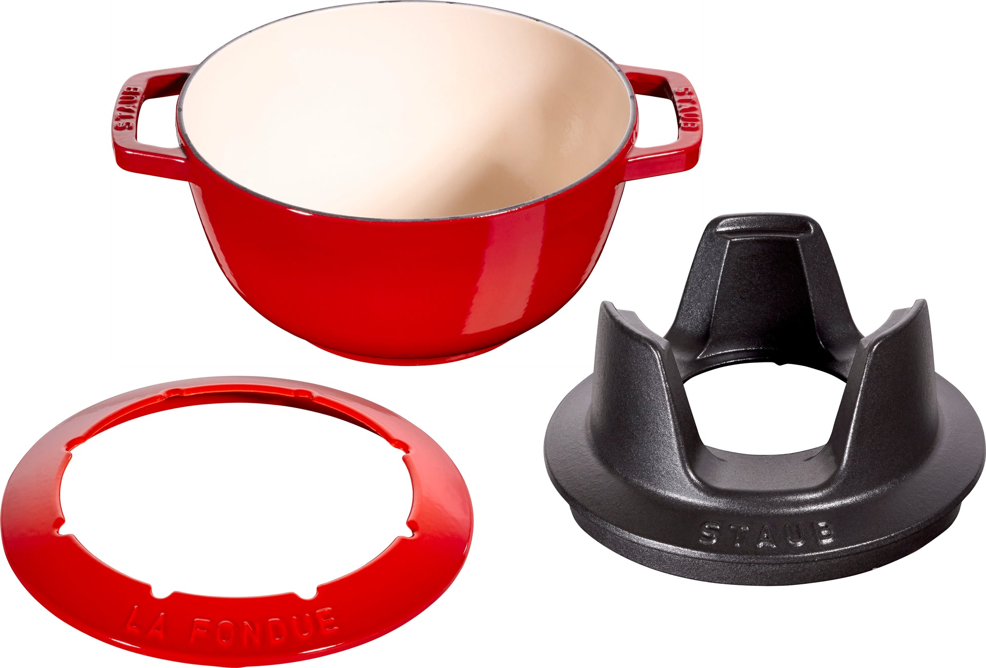 Staub Fondue Set aus Gusseisen für geselliges Kochen