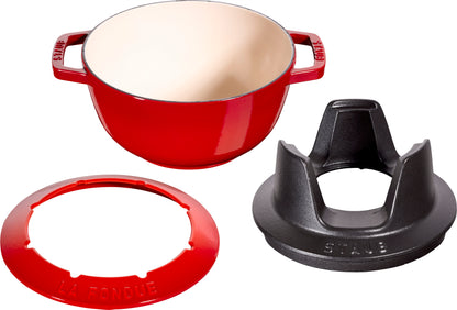 Staub Fondue Set aus Gusseisen für geselliges Kochen