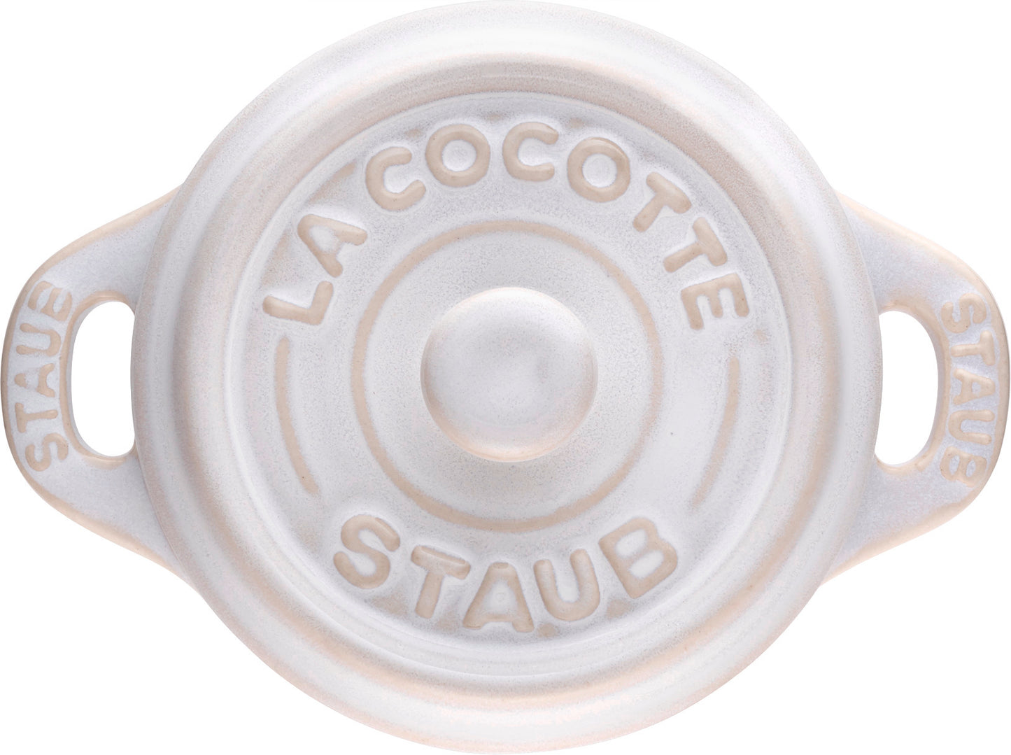 Staub Mini Cocotte in Elfenbein-Weiß für die Zubereitung von kleinen Gerichten