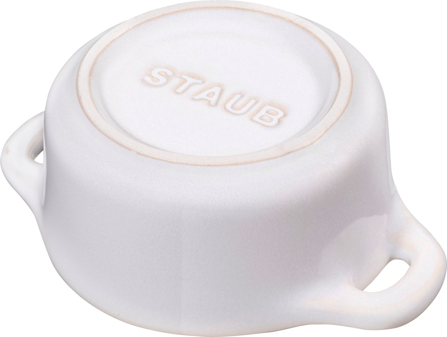 Staub Mini Cocotte in Elfenbein-Weiß für die Zubereitung von kleinen Gerichten