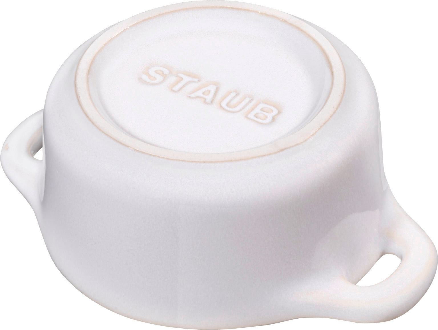 Staub Mini Cocotte in Elfenbein-Weiß für die Zubereitung von kleinen Gerichten