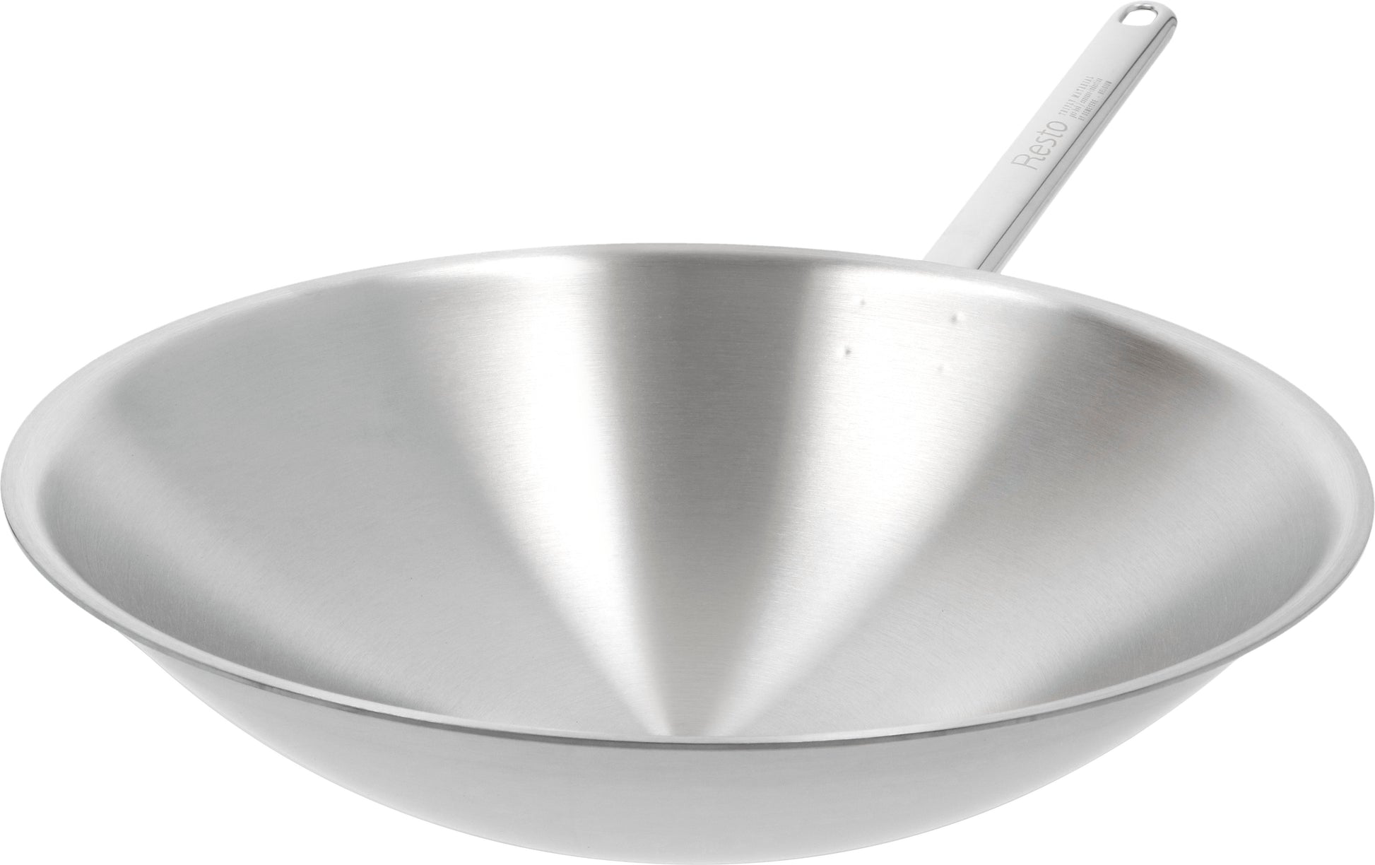Demeyere Wok mit rundem Boden, 36 cm, ideal für vielseitige Kochtechniken