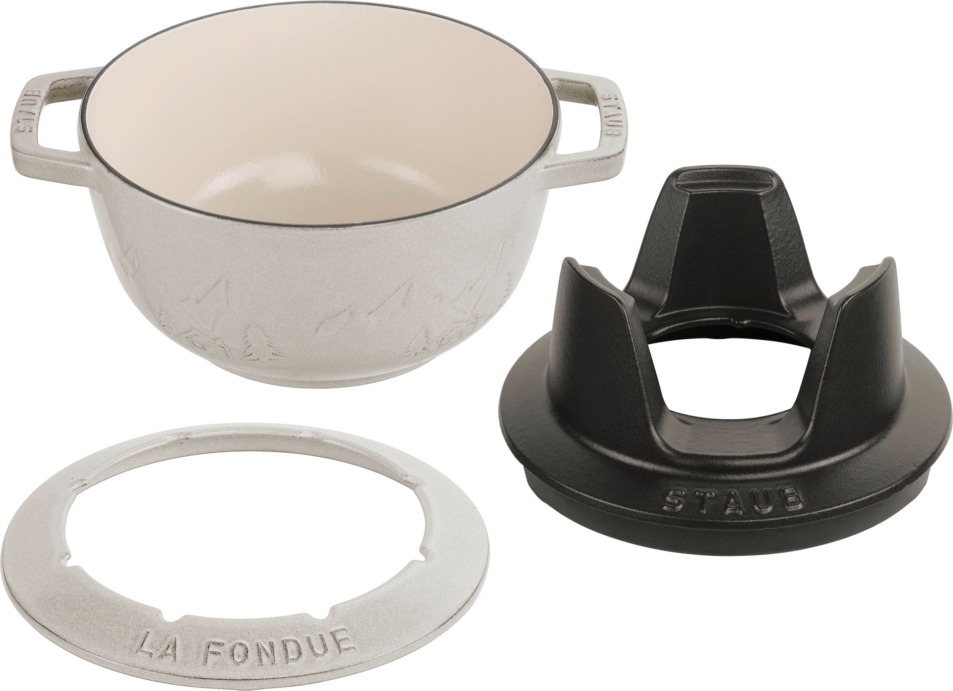 Staub Fondue Set aus Gusseisen für gesellige Kochabende