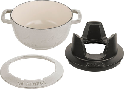 Staub Fondue Set aus Gusseisen für gesellige Kochabende