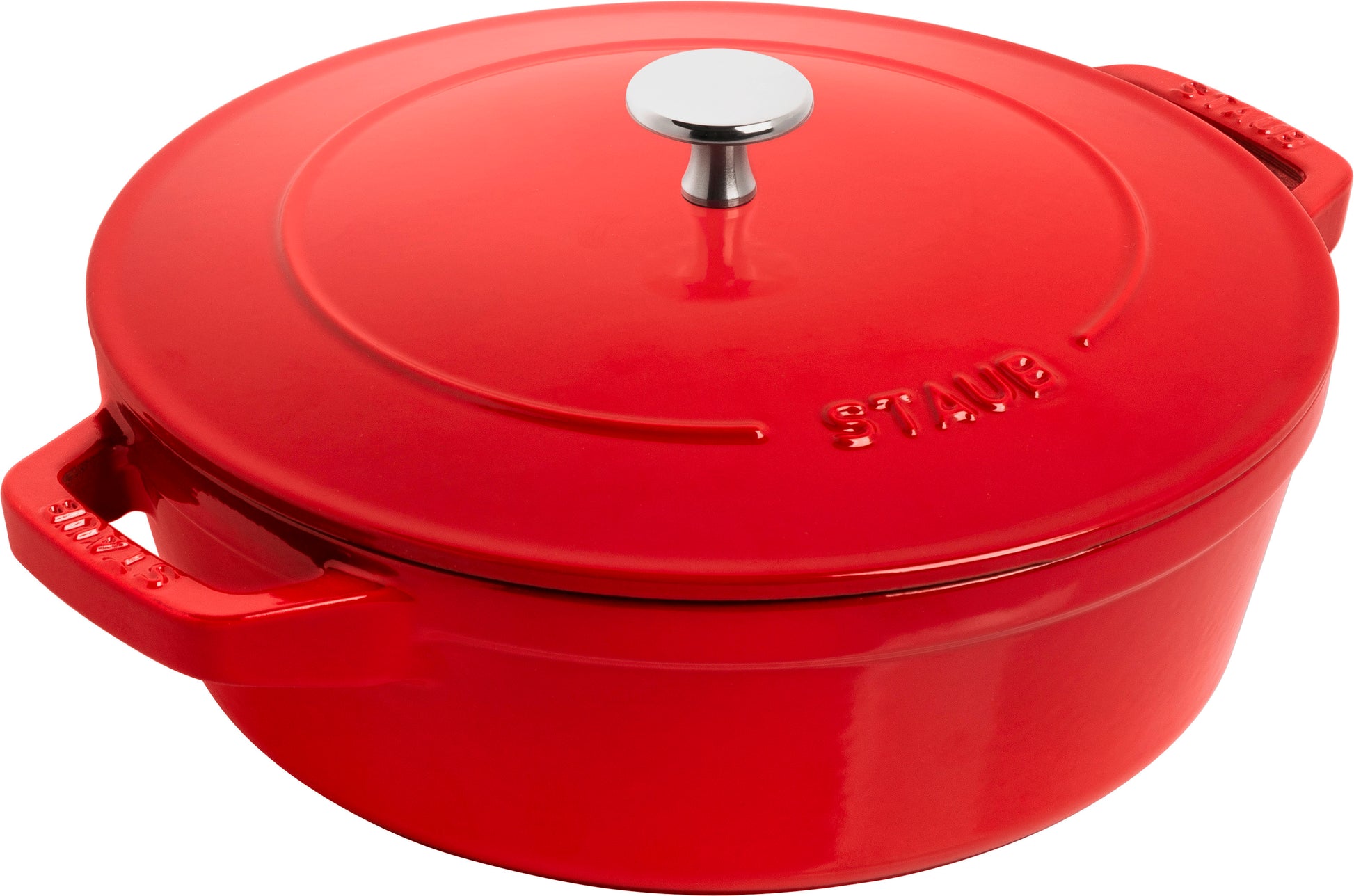 Staub Kochtopfset aus Gusseisen, ideal für professionelle Küchen.