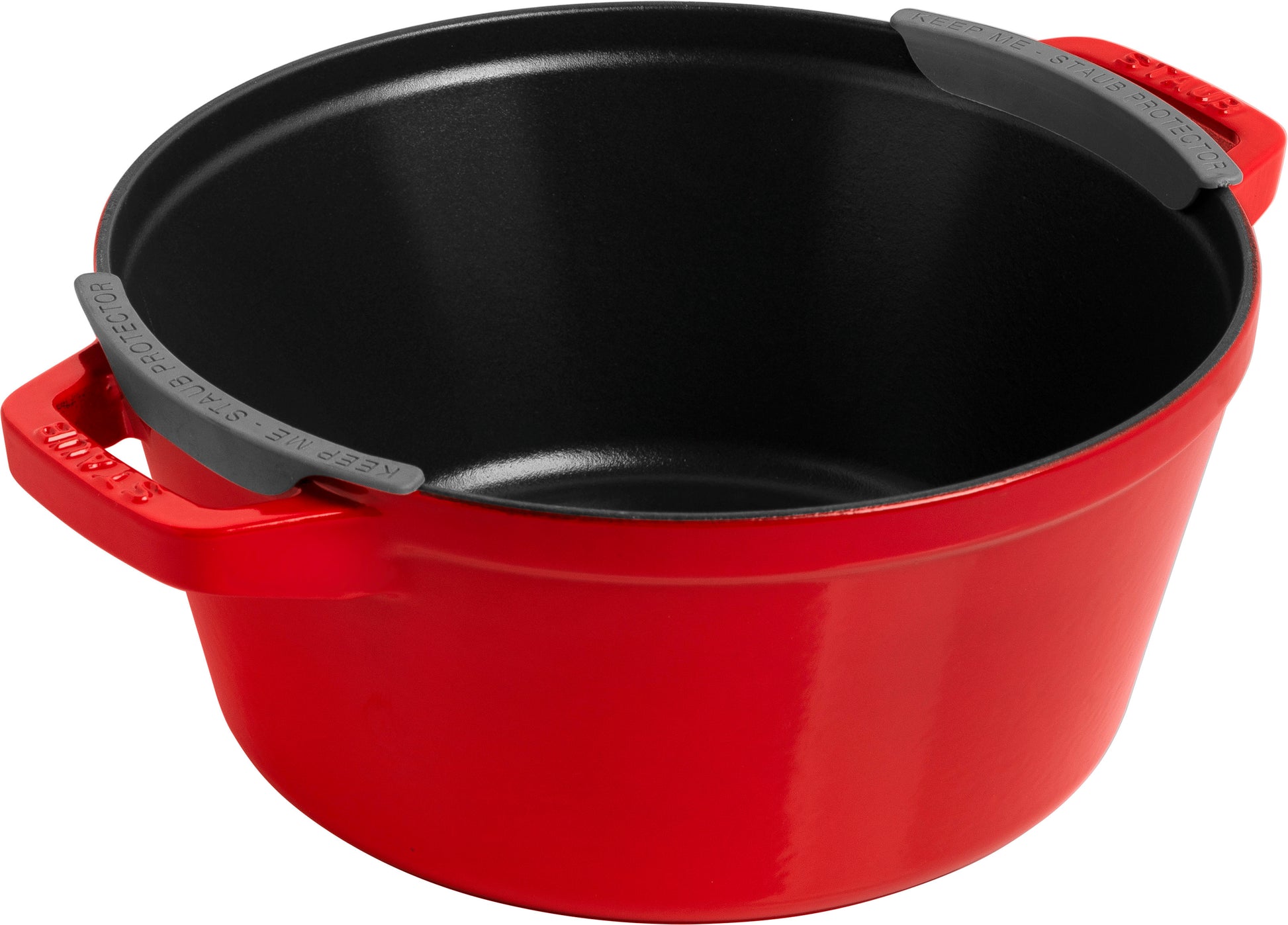 Staub Kochtopfset aus Gusseisen, ideal für professionelle Küchen.