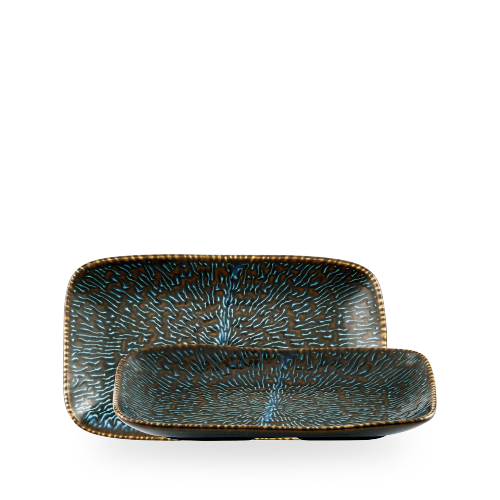 Churchill Super Vitrified Cascade Sapphire Blue Tiefes Naturtablett für die Gastronomie