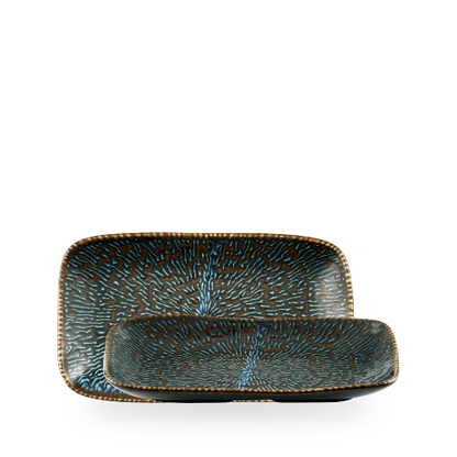 Churchill Super Vitrified Cascade Sapphire Blue Tiefes Naturtablett für die Gastronomie