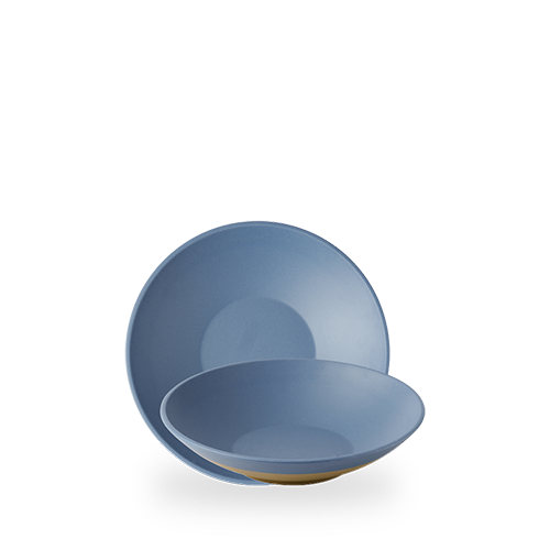 Churchill Melamine Emerge Oslo Blue flache Schale für Buffetpräsentationen