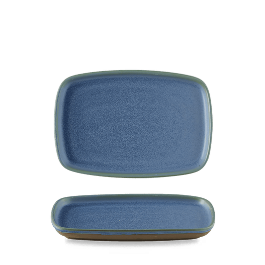 Churchill Super Vitrified Emerge Oslo Blue Platte 22x15cm für die Gastronomie