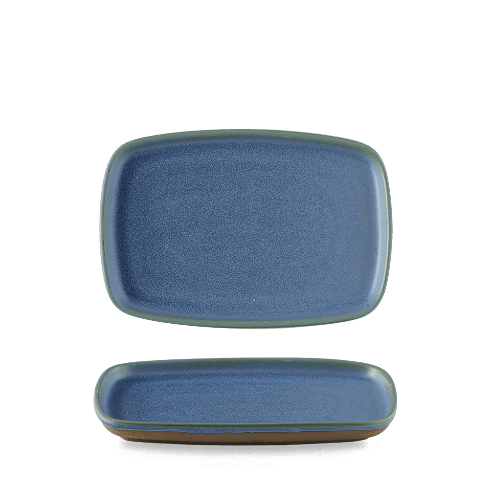 Churchill Super Vitrified Emerge Oslo Blue Platte 22x15cm für die Gastronomie