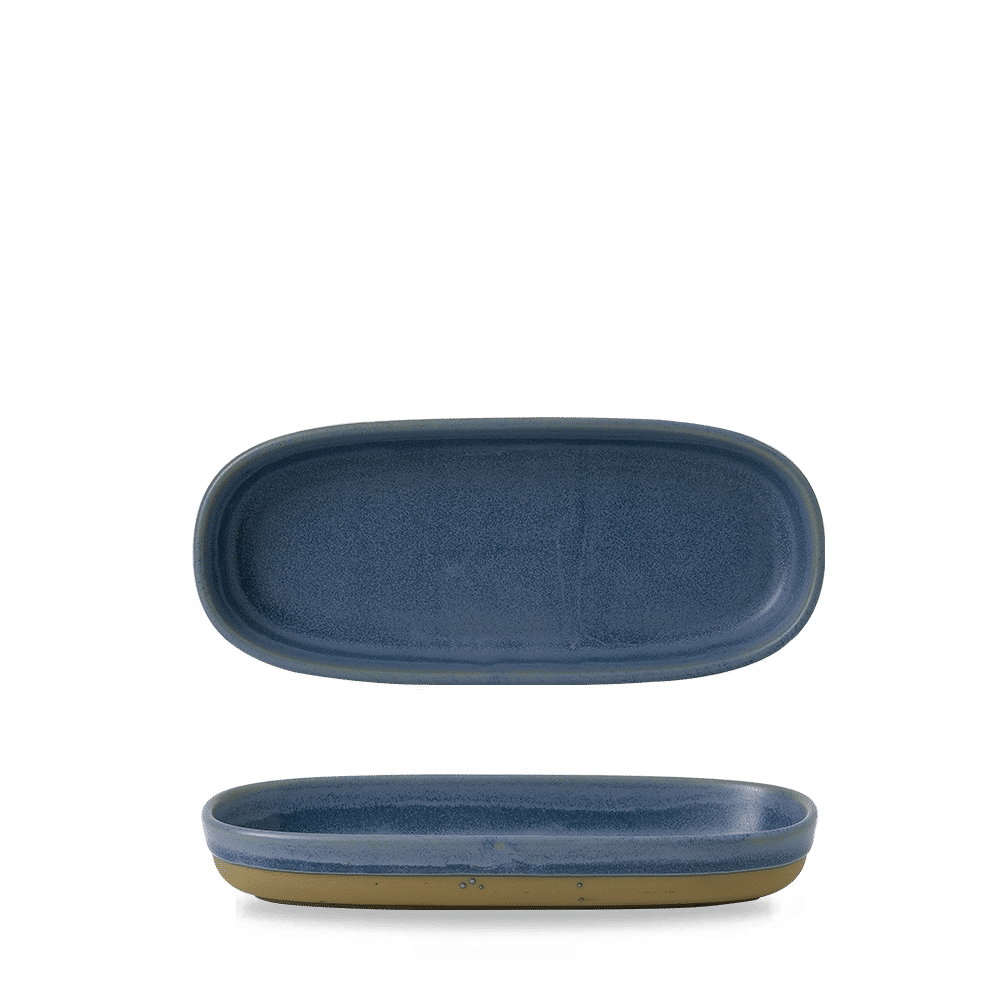 Churchill Emerge Oslo Blue Tablett 23x9,5 cm - Serviertablett für Gastronomie