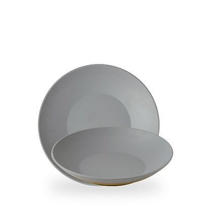 Churchill Melamine Emerge Seattle Grey flache Schale für Buffetpräsentationen