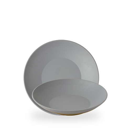 Churchill Melamine Emerge Seattle Grey flache Schale für Buffetpräsentationen