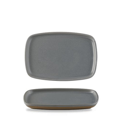 Churchill Super Vitrified Emerge Seattle Grey Platte 22x15cm für die ansprechende Präsentation von Speisen