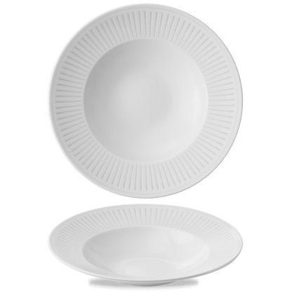 Churchill Super Vitrified Era Grey Breitrandige Schale für kreative Speisenpräsentationen in der Gastronomie