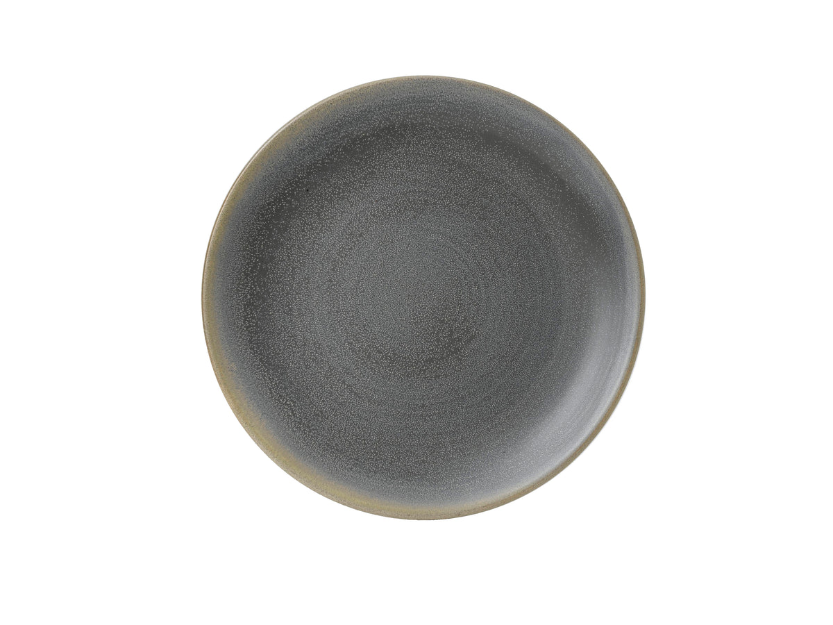 Dudson Evo Granit Coupe Platte für die Gastronomie – vielseitig einsetzbar und handgefertigt.