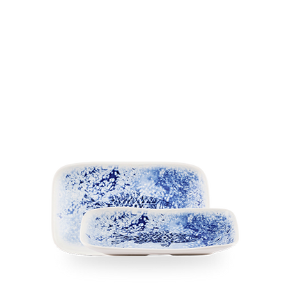 Churchill Super Vitrified Inked Fresco Blue Tiefes Naturtablett für gastronomische Anwendungen