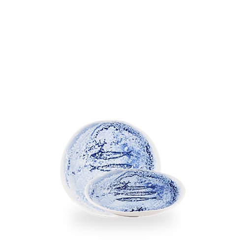Churchill Super Vitrified Inked Fresco Blue Teller, 16.5 cm, für gastronomischen Einsatz
