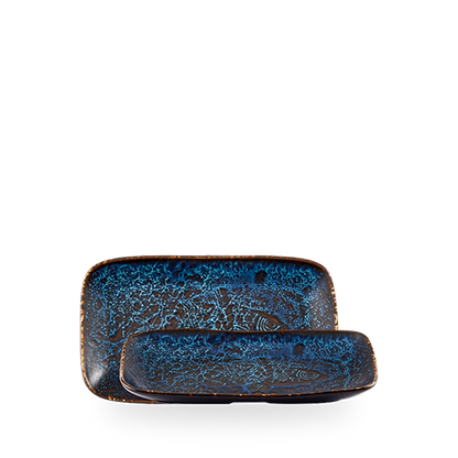 Churchill Super Vitrified Inked Fresco Cascade Blue Tiefes Naturtablett für Gastronomie