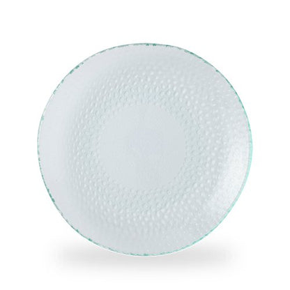 Klarer runder Teller aus Glas für die Gastronomie