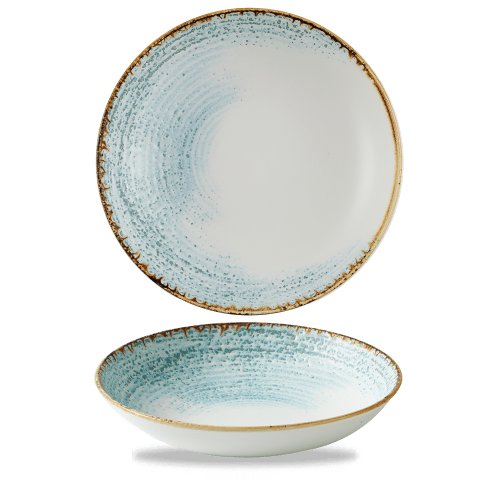 Churchill Super Vitrified Homespun Accents Aquamarine Teller für die gastronomische Speisenpräsentation